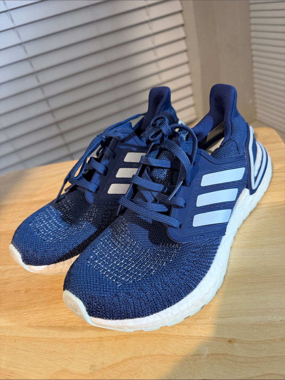 adidas woman Navy Blue Sneakers with White Stripes